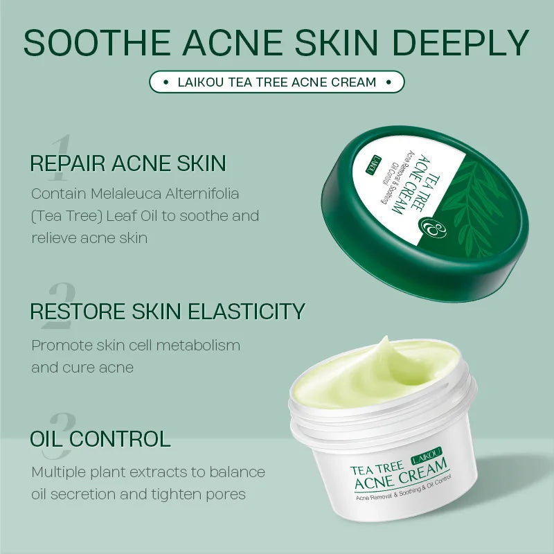Crème Visage Tea Tree LAIKOU – Soin Ciblé Peau Nette - vue produit 4