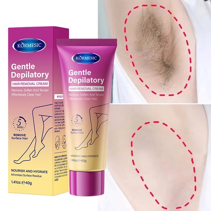 Crème dépilatoire corps zones ciblées peau douce