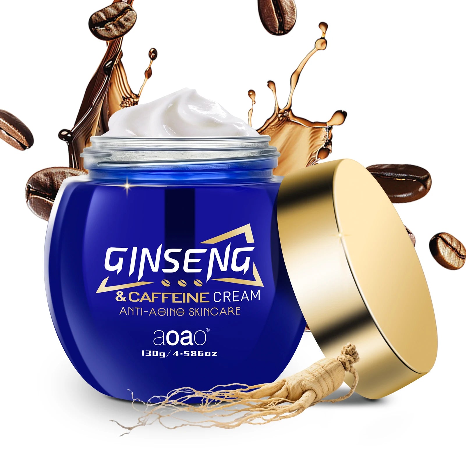Crème Visage Ginseng + Caféine & Hexapeptide – Hydratante Anti-Âge 130g - vue produit 5