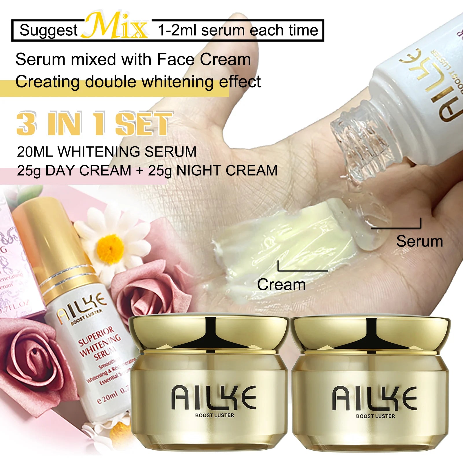 Set Visage Éclat & Uniformité AILKE – Glutathione + Nicotinamide - vue produit 6